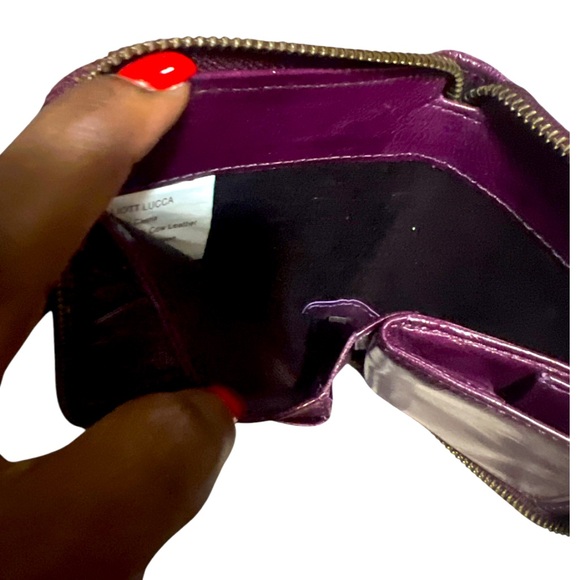 Elliott Lucca Purple Cow Leather Wallet EUC - Picture 5 of 8